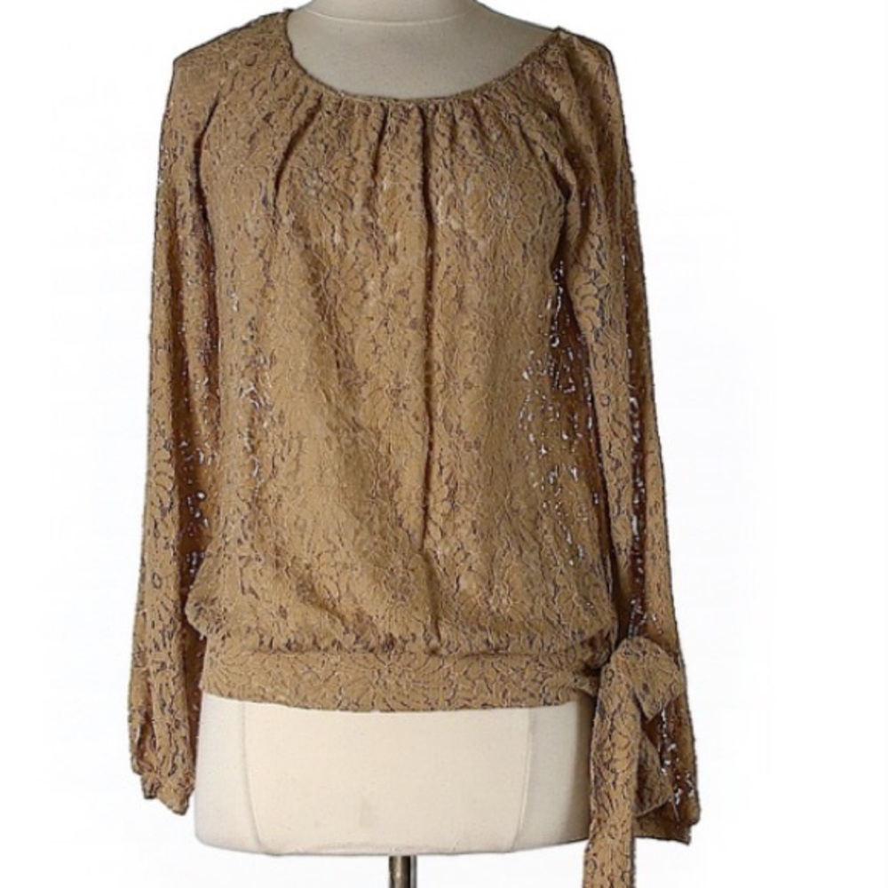 💥Thick Embroidered Lace Side Tie Michael Kors Top - Picture 1 of 5